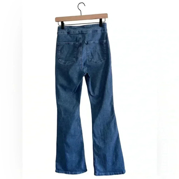 Topshop Three  High Waisted Flare Bell Bottom Stretch Jeans - Picture 3 of 14